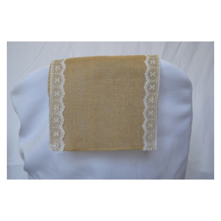 Noeud Toile de Jute et Dentelle