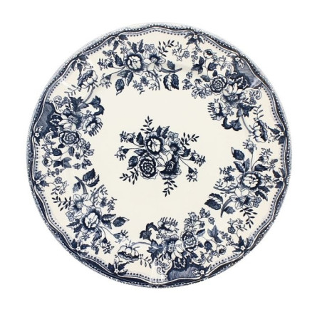 Location d'assiette type vintage, fleurs bleues à Montélimar