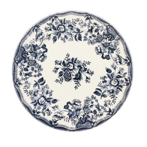 Location d'assiette type vintage, fleurs bleues à Montélimar