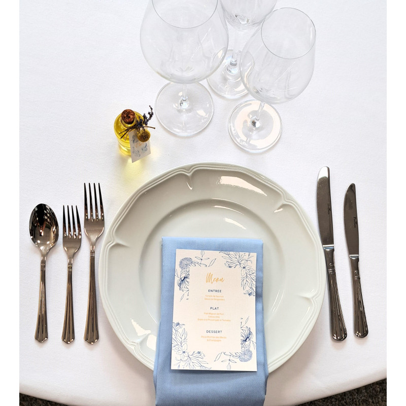 Serviette de table bleu Pavot