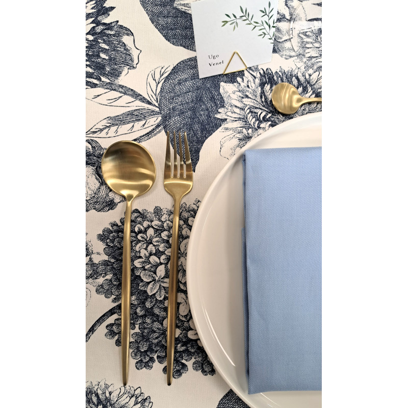 Serviette de table bleu Pavot