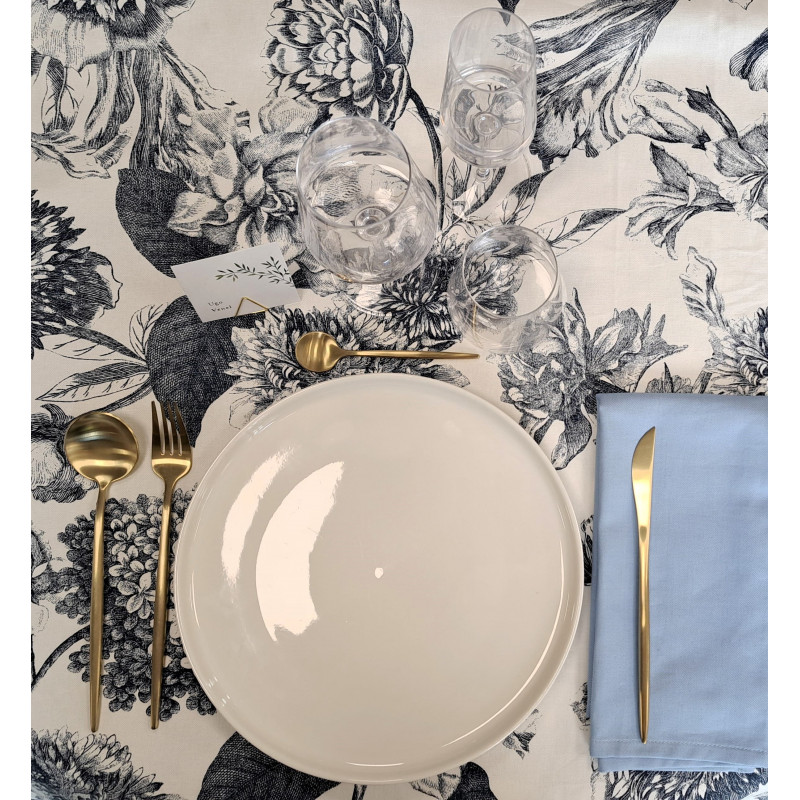 Serviette de table bleu Pavot