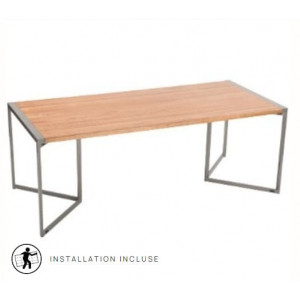 Location de table bois et métal en Drome