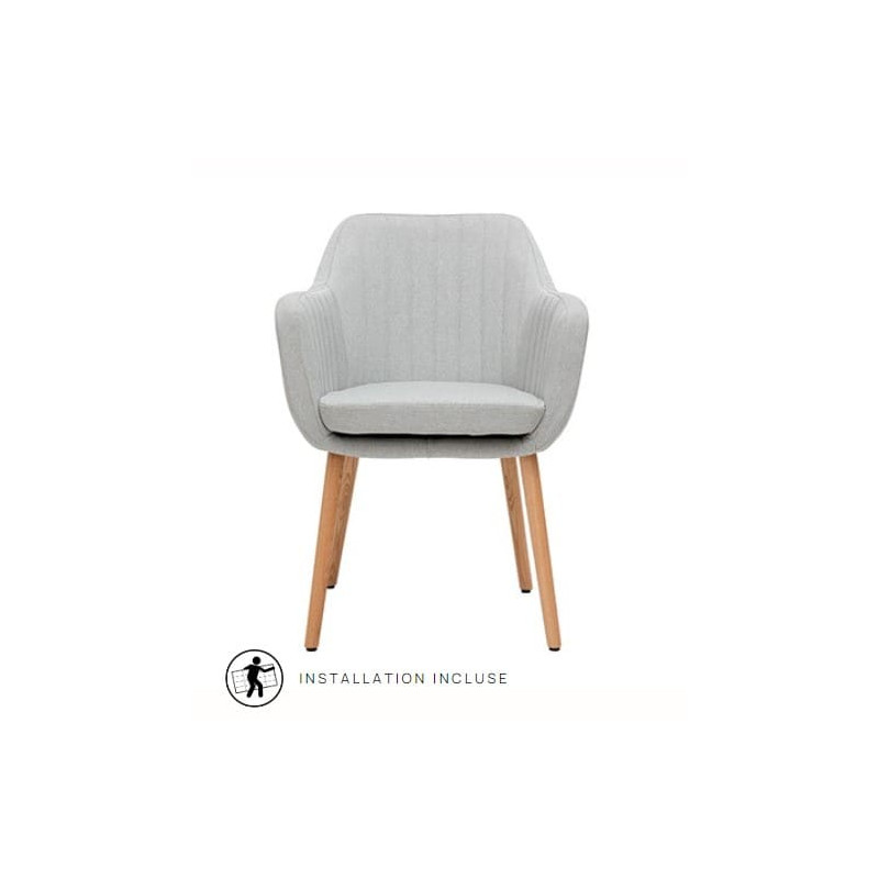 Fauteuil Scandinave Gris