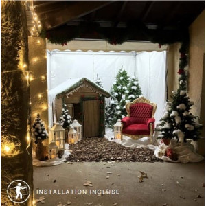 Mise en place espace du Père Noël en Drôme