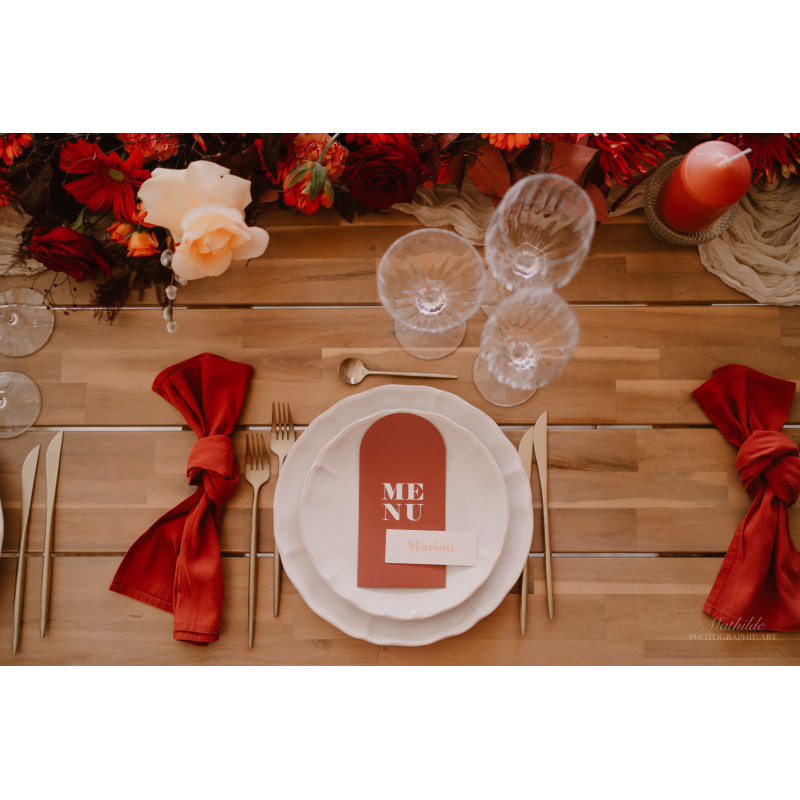 Serviette de table Terracotta