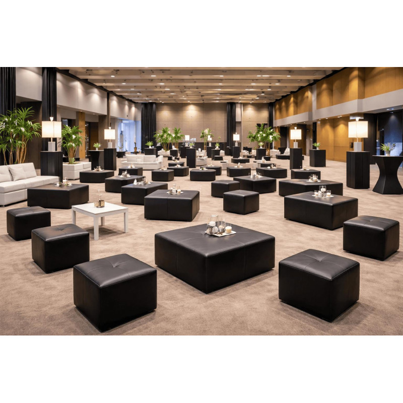 Pouf lounge noir