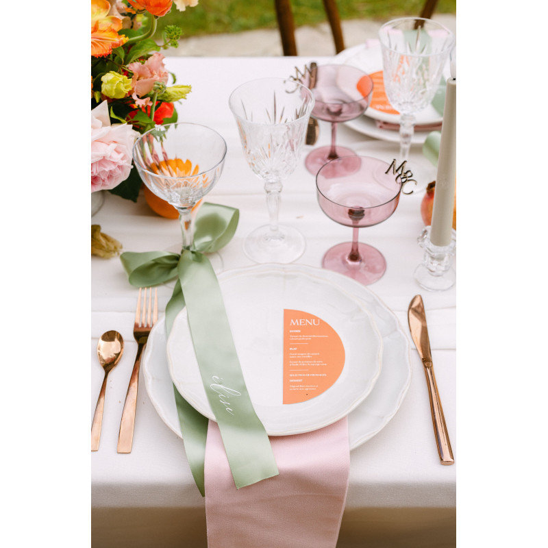 Serviette de table Rose Camélia