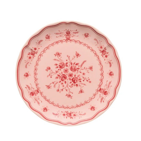 Assiette rose en location