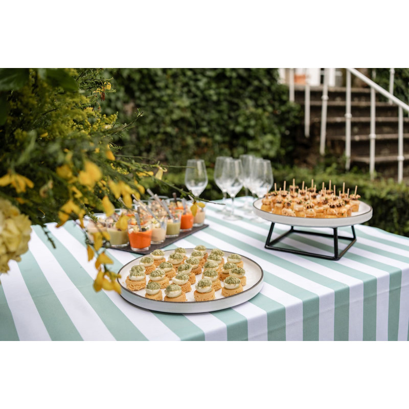 Nappe Rayure Tilleul