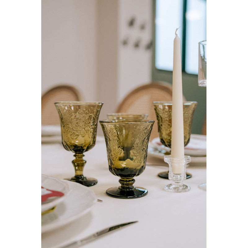 VERRERIE AMBOISE VERT OLIVE