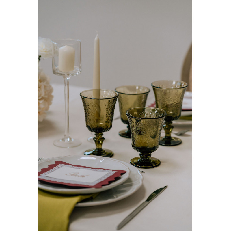 VERRERIE AMBOISE VERT OLIVE