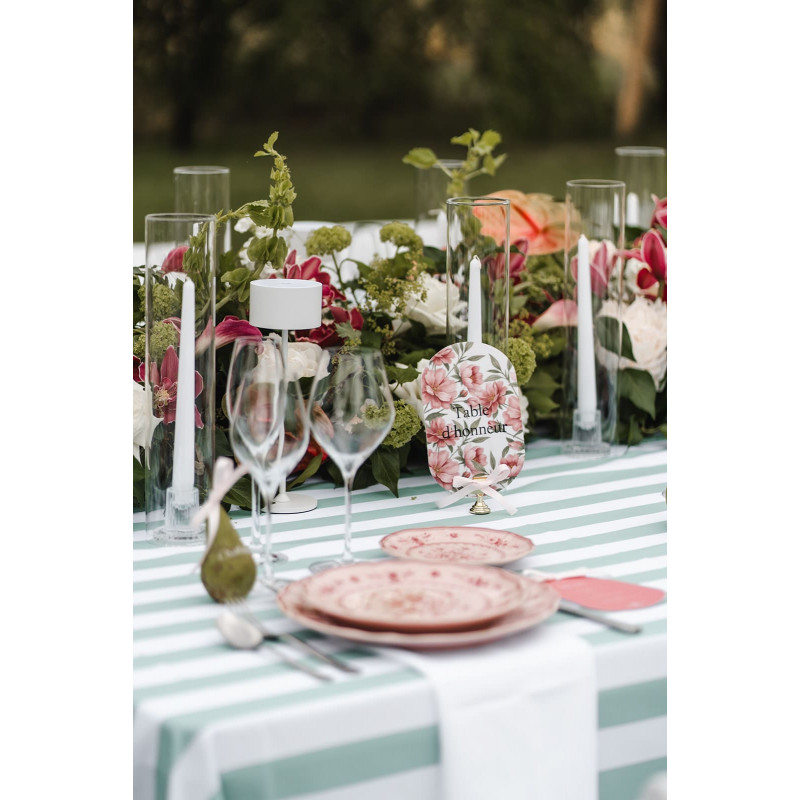 Nappe Rayure Tilleul