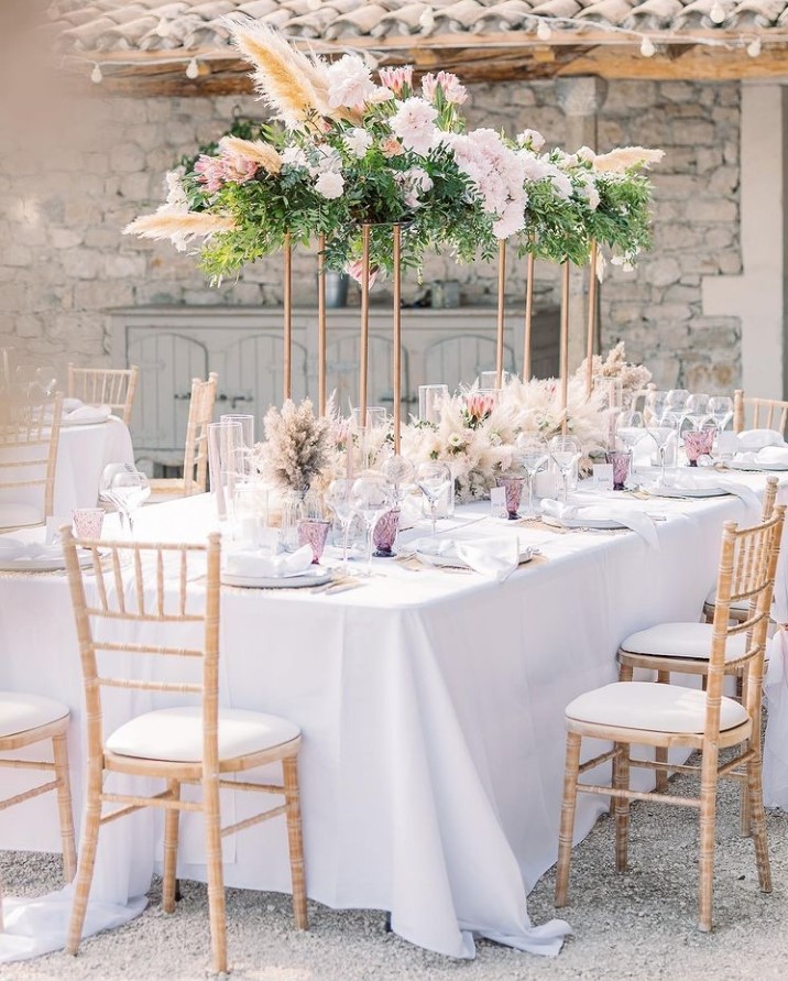 Vaisselle et mobilier mariage Bohème