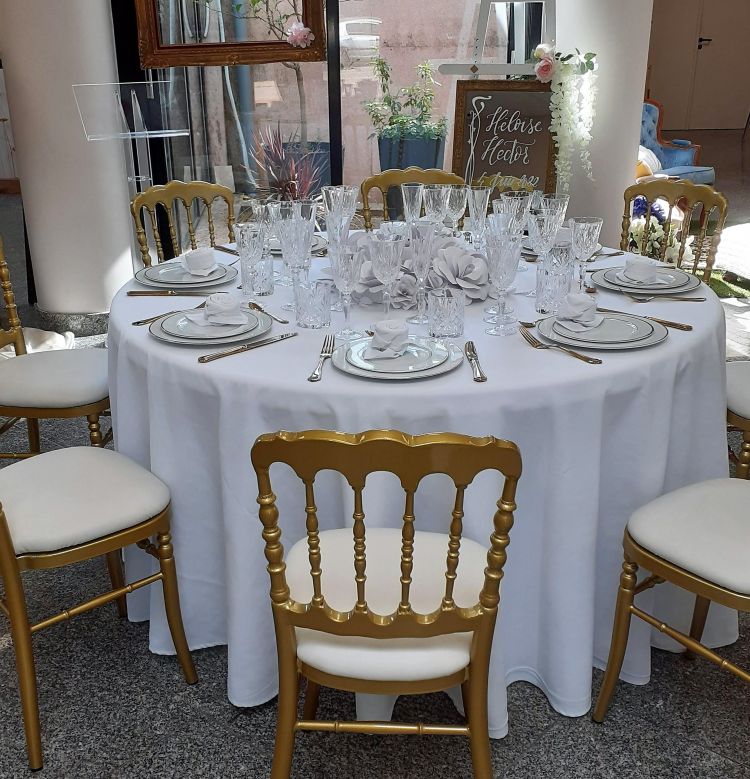 Chaise Napoleon Or / blanc