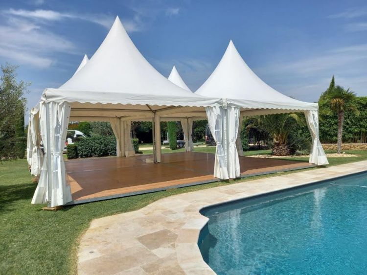 Pagode, chapiteau, tente stretch en location à Montélimar