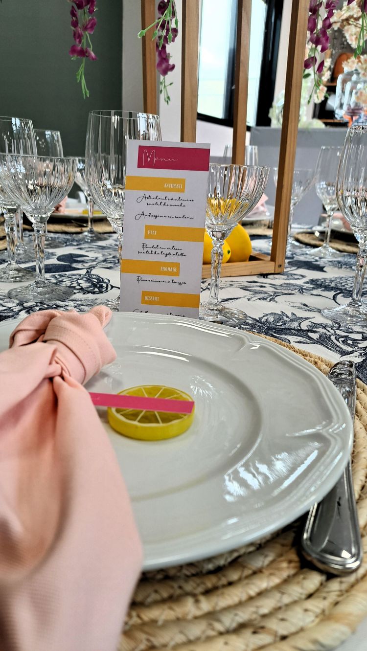 Serviette de table tissu couleur en location en Provence