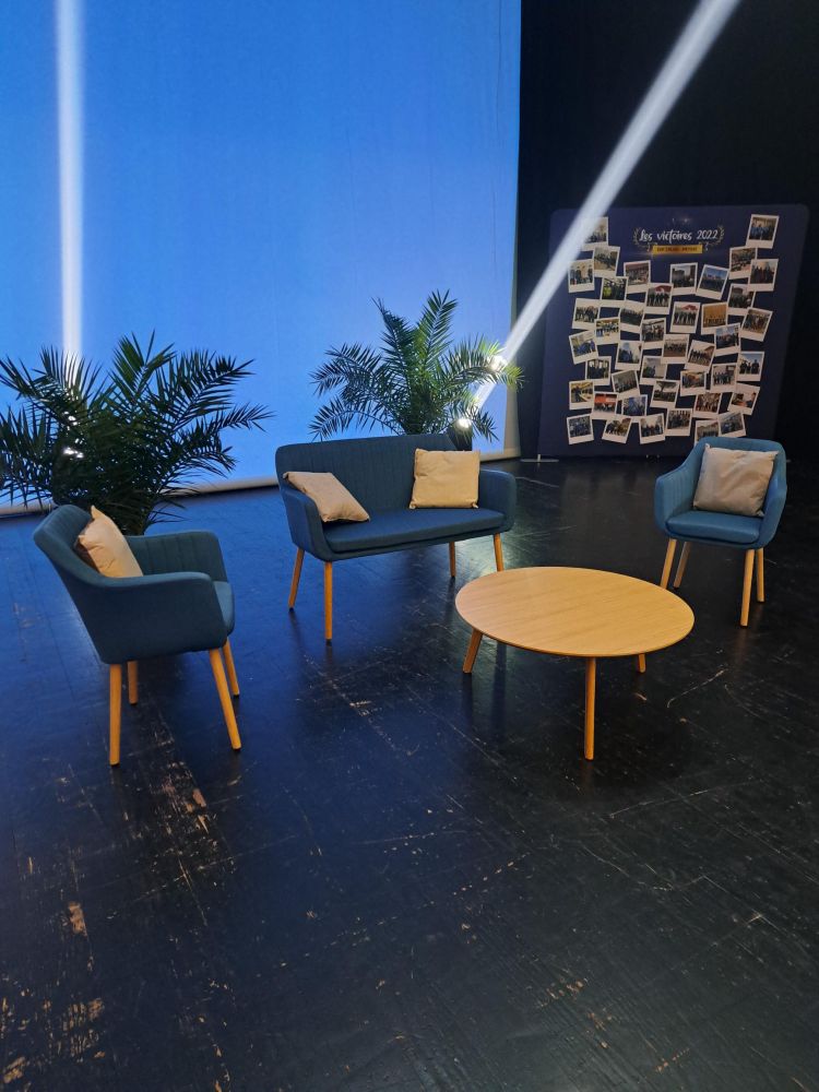 Fauteuil Scandinave Bleu