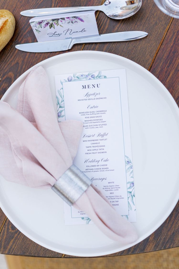 Location d'assiette pour mariage au domaine de Bres