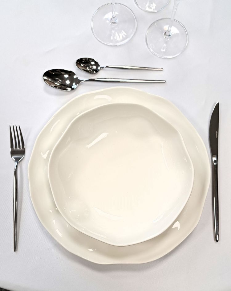 Forme organique pour cette assiette en location