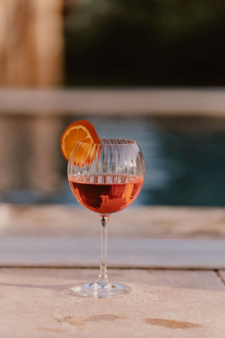 verre à cocktail spritz en location en Provence