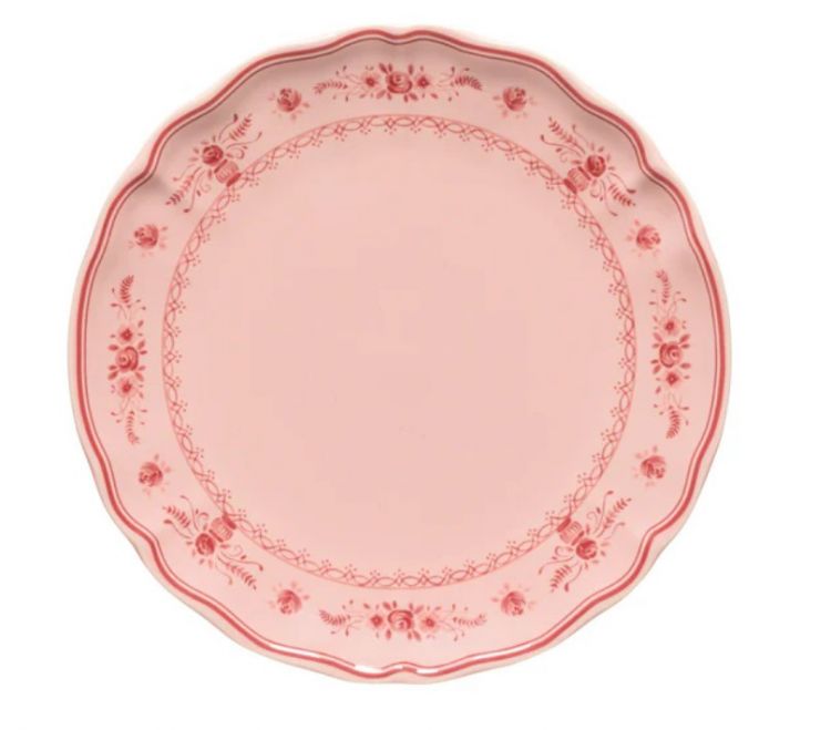 location d'assiette rose et rouge