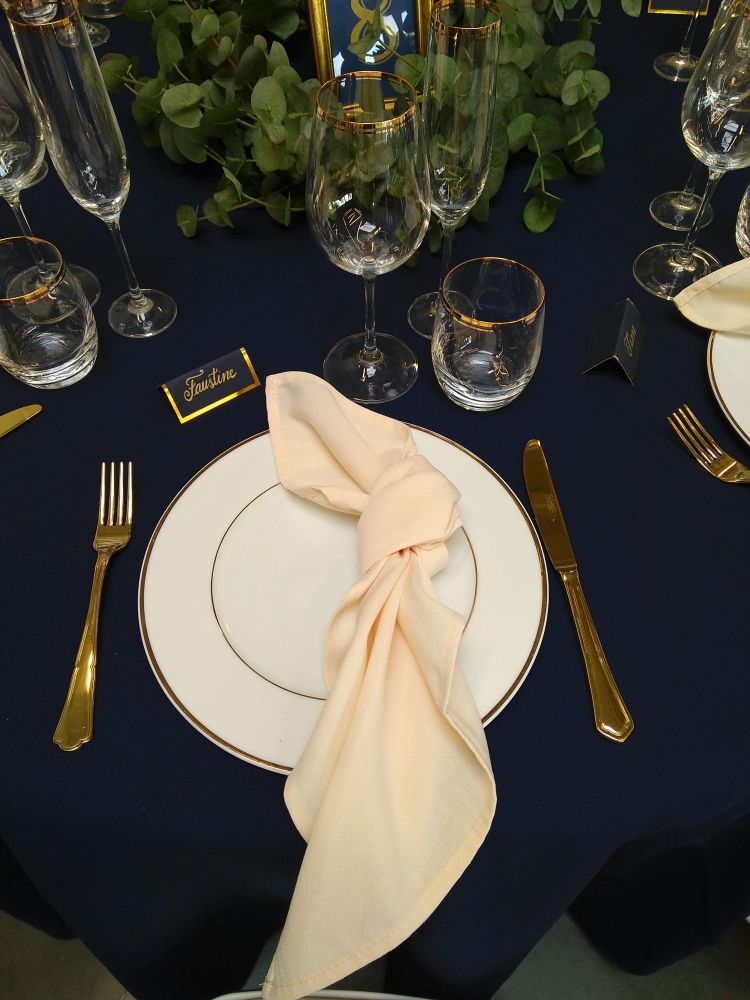 Nappe Bleu Navy coton