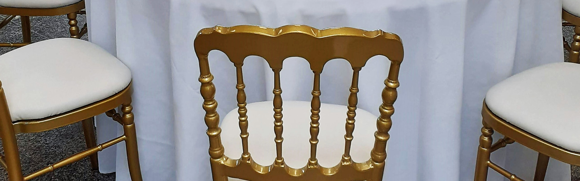 Chaise Napoleon Or / blanc