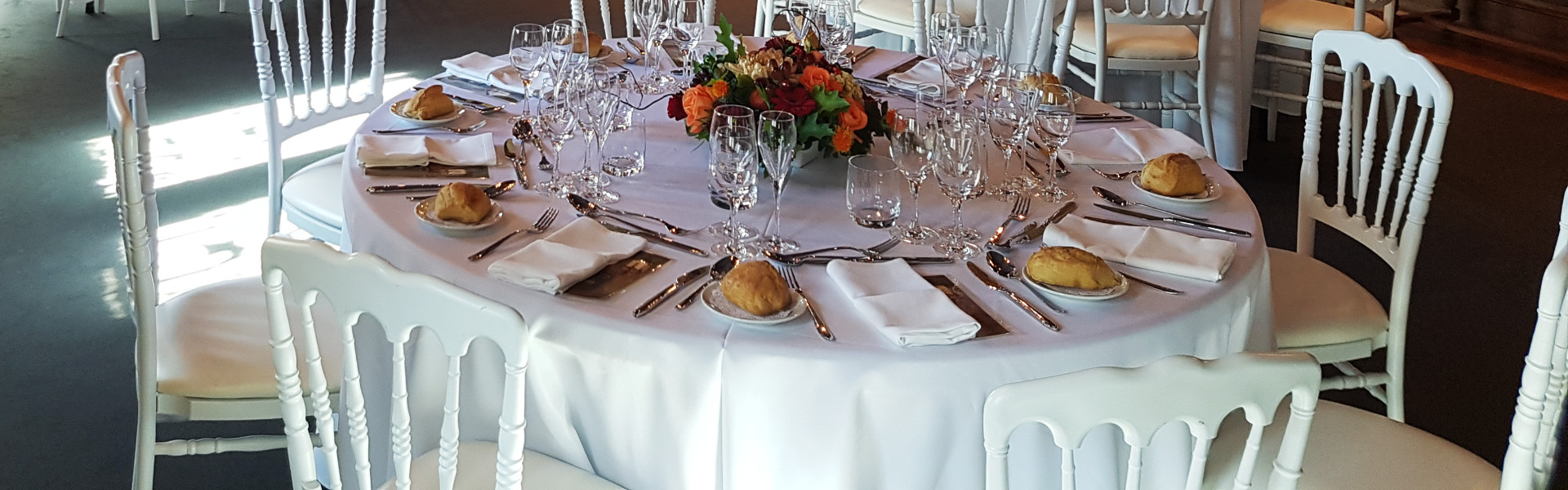 Nappe blanche polyester