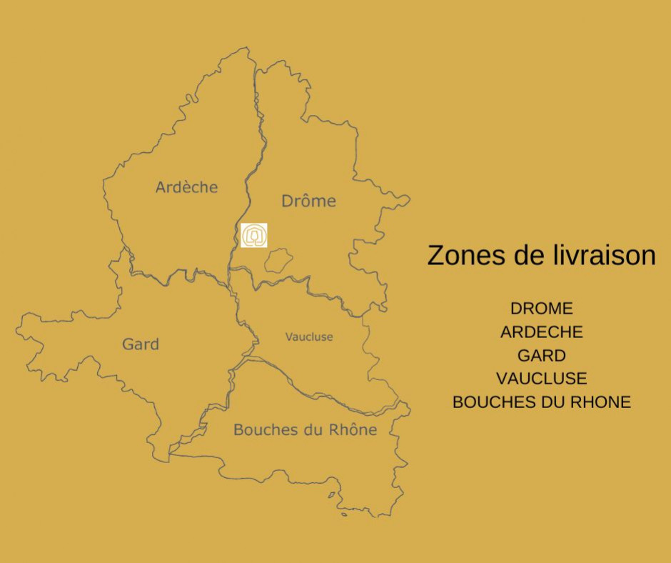 livraison en Drome, Ardeche, Gard, Vaucluse et Bouche du Rhone